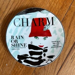 kate spade x Lenox charm magazine cover tidbit plate